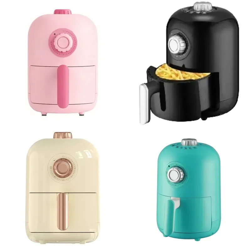 2L Mini Electric Air Fryer Compact Space Saving Small Fryer for Home Kitchen Personal Meals Healthy Easy Cooking