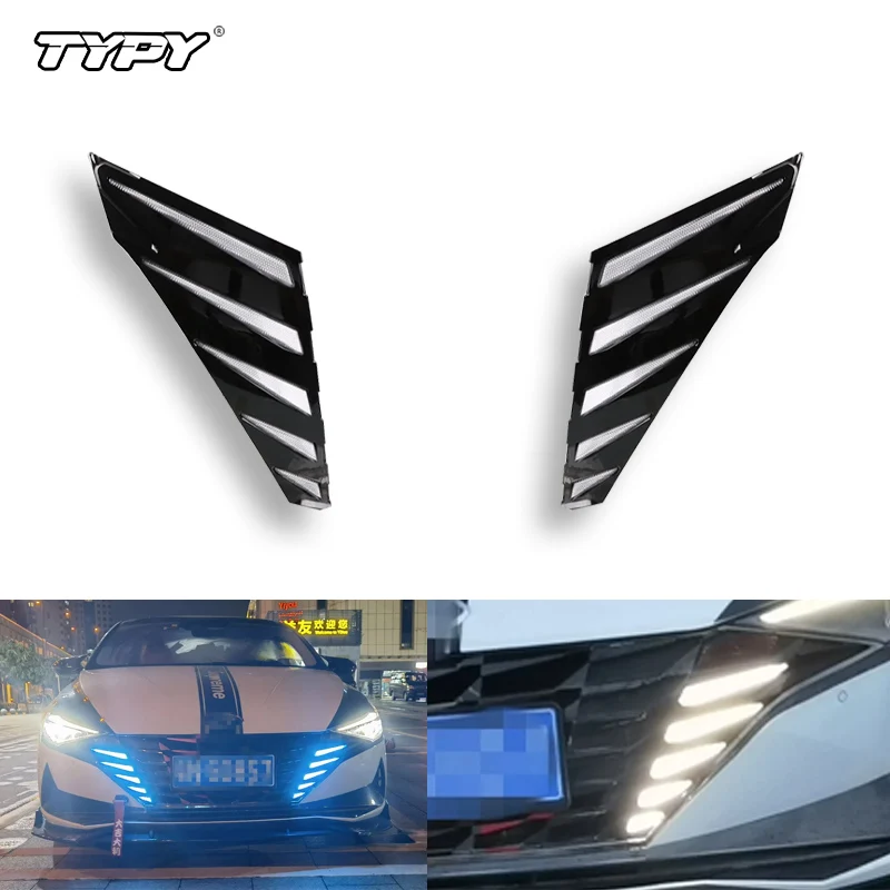 

TYPY светодиодные DRL дневные ходовые огни противотуманные фары указатель поворота в сборе для Hyundai Elantra 2021 2022