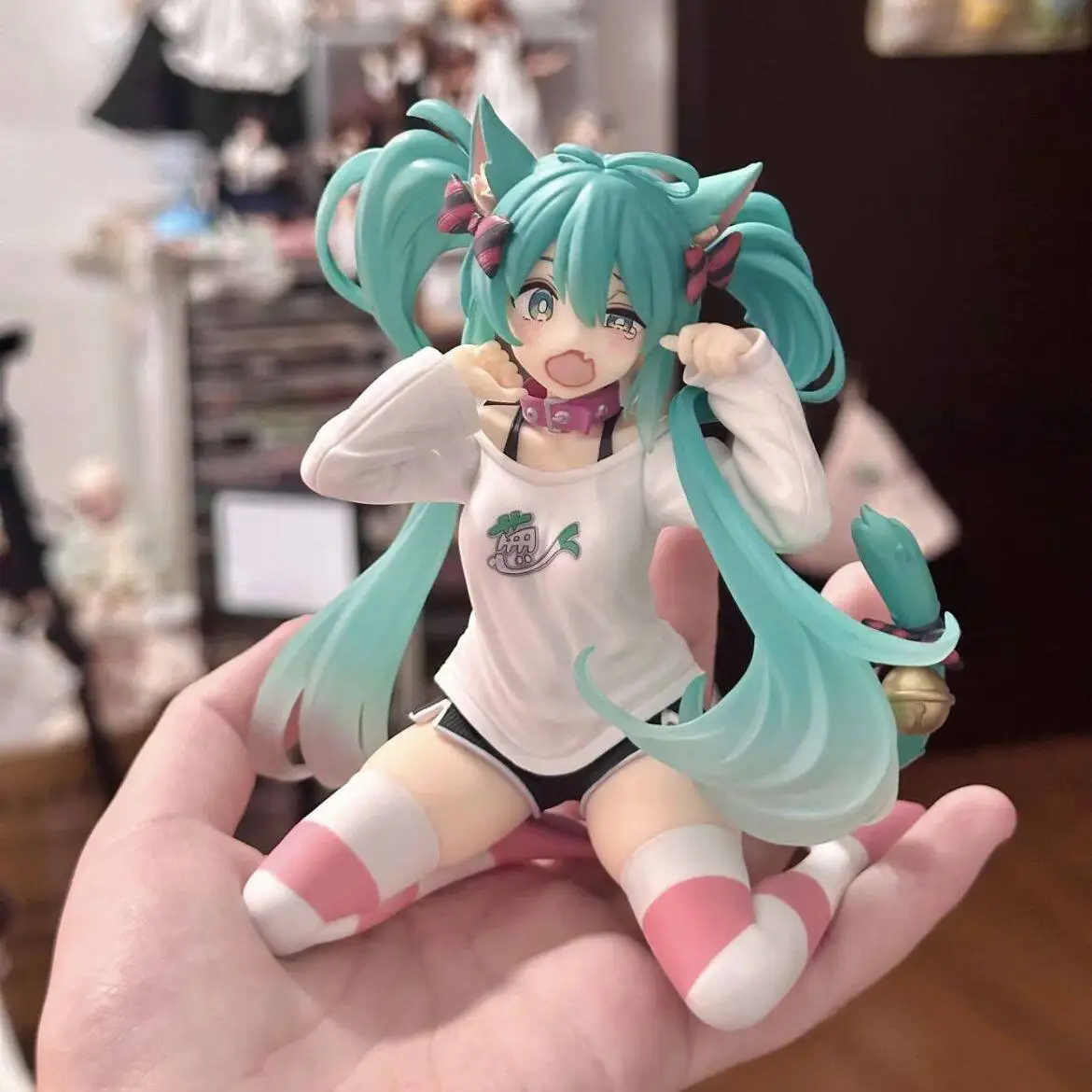 pijamas-de-manga-curta-com-orelhas-de-gato-hatsune-miku-modelo-de-figura-de-acao-de-anime-estatua-de-pvc-ornamentos-de-mesa-colecao-de-brinquedos-presente