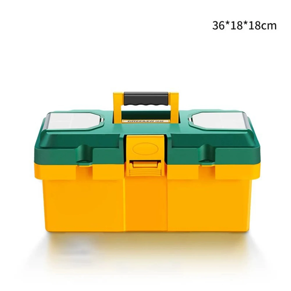 Portable Plastic Tool Box Large Capacity Storage Case With Lock For Home Car Outdoor Hardware Electrician Repair Accessories