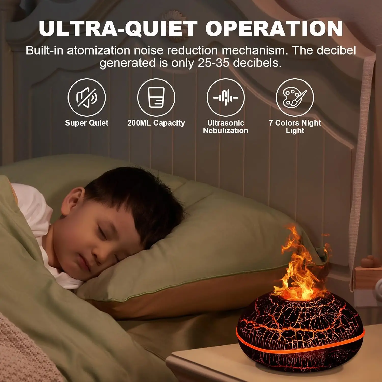 2025 Neues Zuhause, dickes Nebelvolumen, Mini-Aroma-Diffusor, Desktop-Diffusor, USB-Flammenbefeuchter, Aroma-Diffusor