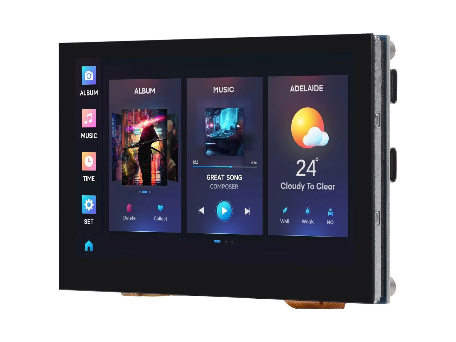 4.3-Inch Capacitive Touch Screen ESP32-S3 Development Board Dual-core Processor 240MHz Support WiFi Bluetooth On-board Antenna