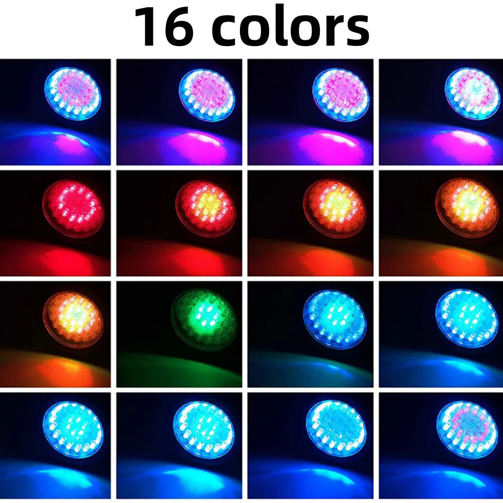 Imagem -05 - Luzes Led Subaquáticas com Controle Remoto Lâmpada Impermeável Spotlight Rgb Luz de Piscina Ponto Decorativo Ip68 dc 12v