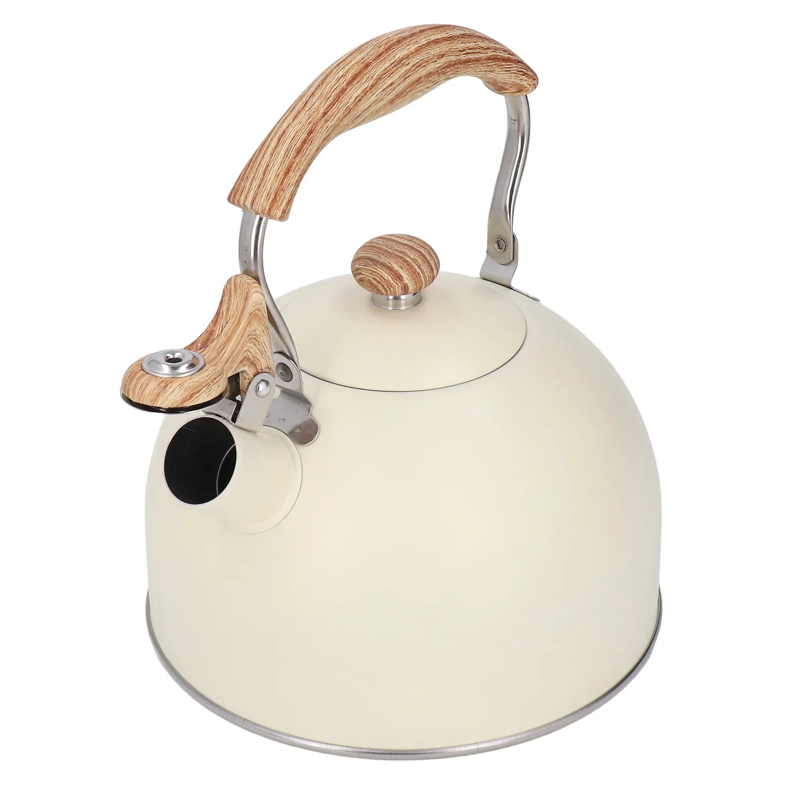 2.5L Tea Kettle 304 Stainless Steel Large Capacity Whistling Tea Pot Ergonomic Anti Scald Handle Teapot for Home