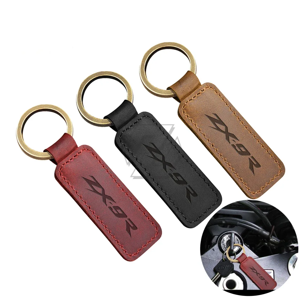 

Motorcycle Cowhide Keychain Key Ring Case for ZX9R ZX-9R