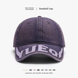 Outdoor Soft Top Fashion All-Matching Visors Women's Baseball Cap Distressed Letters Men's Curved brim Breathable Peaked Cap