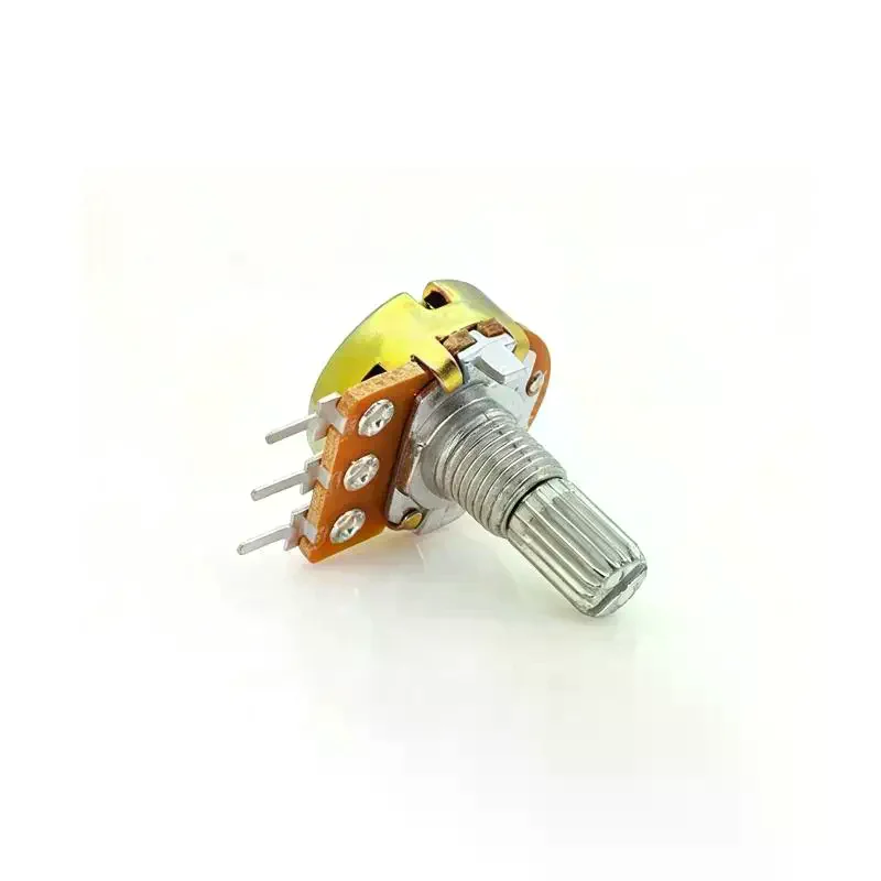WH148N 15mm Single Potentiometer B Type Variable Resistor Volume Control Potentiometer Audio Amplifier Electronic Circuit 5Pcs