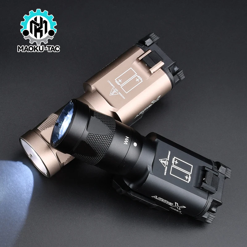 

Tactical X300 X300V Flashlight SF Scout Light 400 Lumens White LED Strobe Airsoft Hunting Hanging Gun Light For GLOCK 17 19