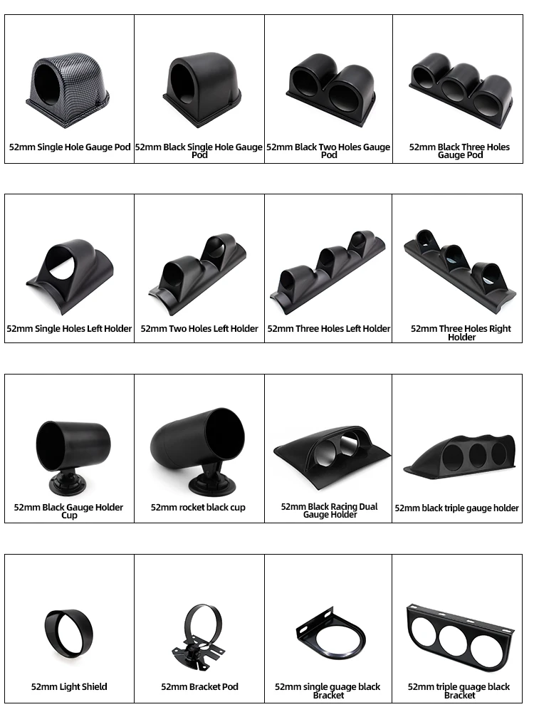 2인치 게이지 홀더 52mm 압력 게이지 홀더 싱글/더블 자동 시계 홀더 LHD/RHD 52mm 스탠드