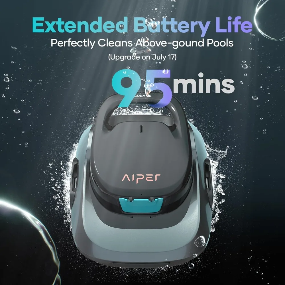 (2025 Upgrade)  Scuba SE Cordless Pool Cleaner, Upgrade 95-Min Runtime, Smart Self-Parking, Pool Vacuum for Above-Ground Pools u