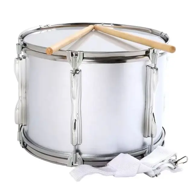 Professional 13 Inch Double Tone Drum Small Marching Drum with Back Frame for Students and Teams Instrument for Drum Playing