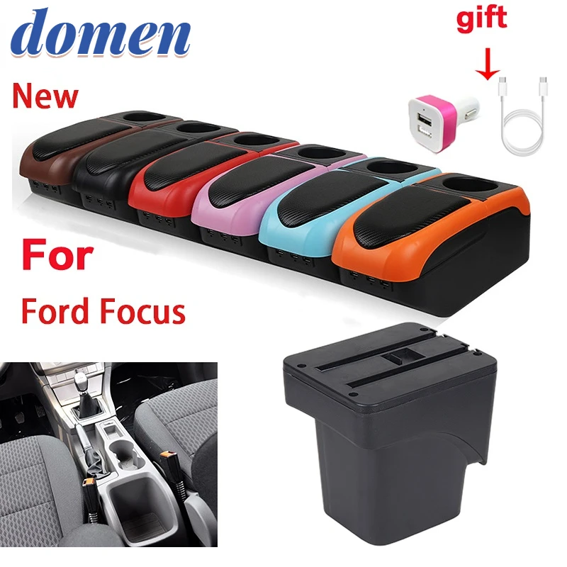 

For Ford Focus 2 mk2 armrest box For Ford Focus 2 Car Armrest Car accessories Interior details Retrofit parts Storage box USB