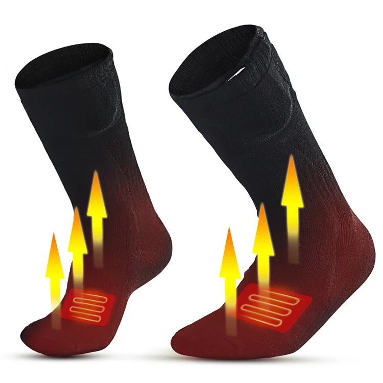 Men/Women Feet Warmers Battery Powered Warming Heat Thermal Ski Electric Wool Socks