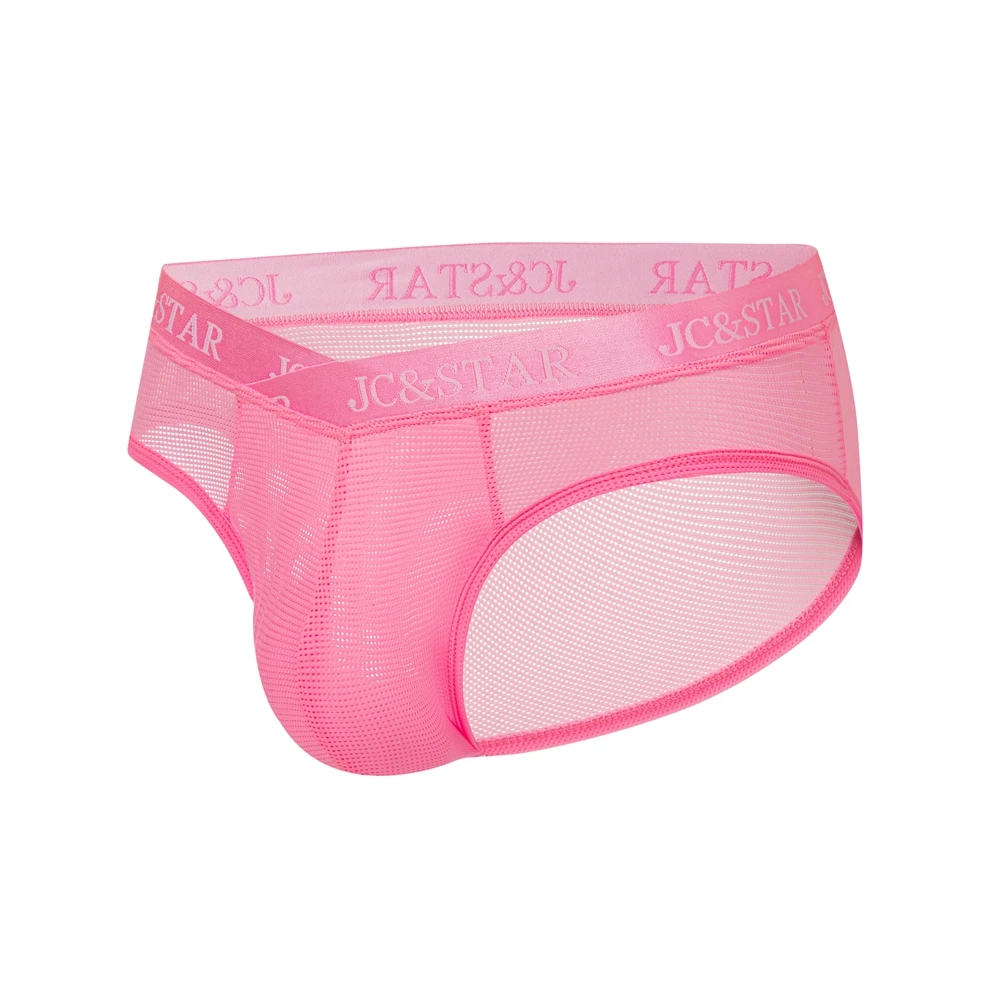 Sexy Man's Underwear Briefs Underpants Nylon Mesh Quick Dry Men's Briefs Bikini Slip Men's Tanga Briefs Nylon Fluorescent