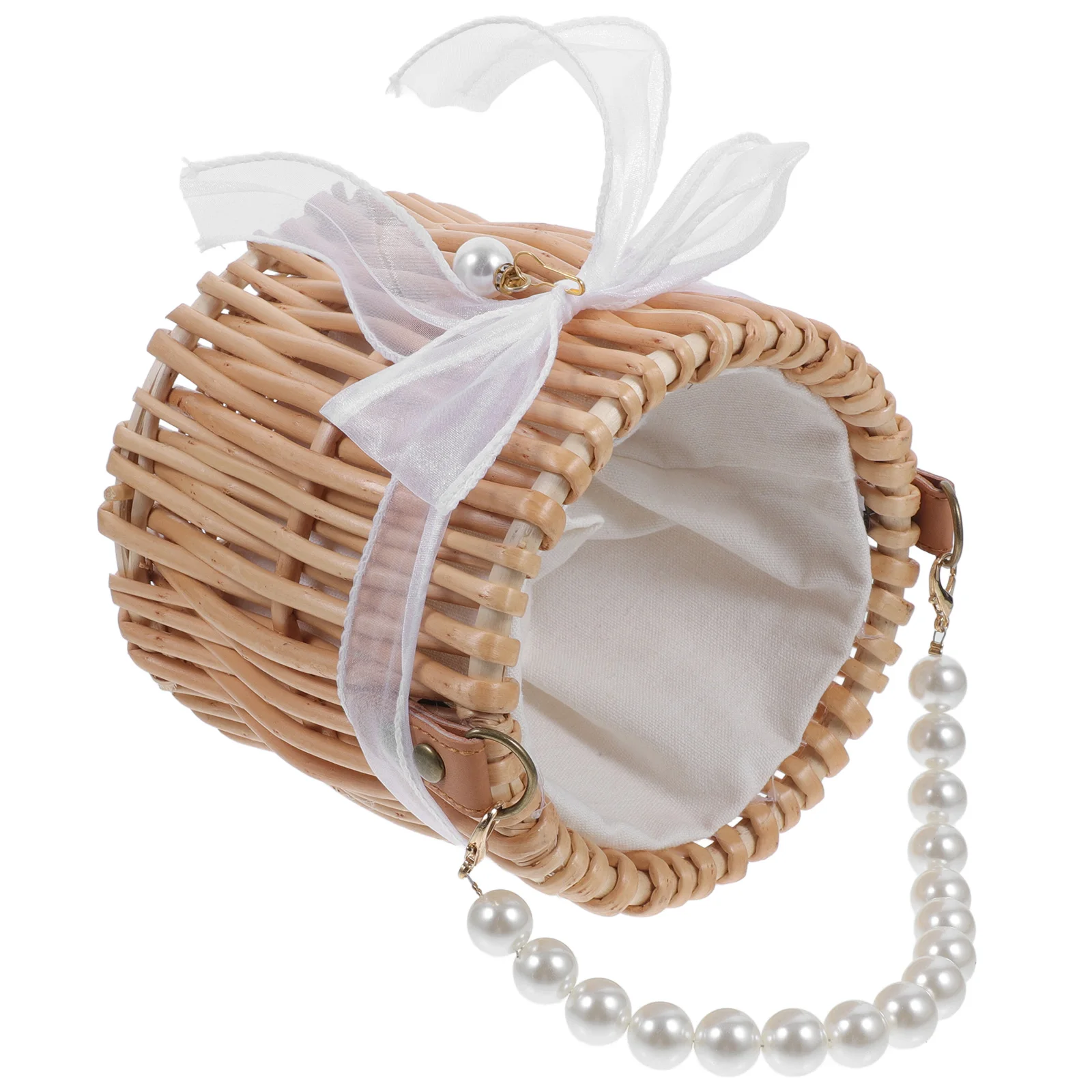 

Handmade Woven Storage Vintage Picnic With Handle Decorative Flower Fruit For Home Wedding Decoration Wood Chip Woven Handmade