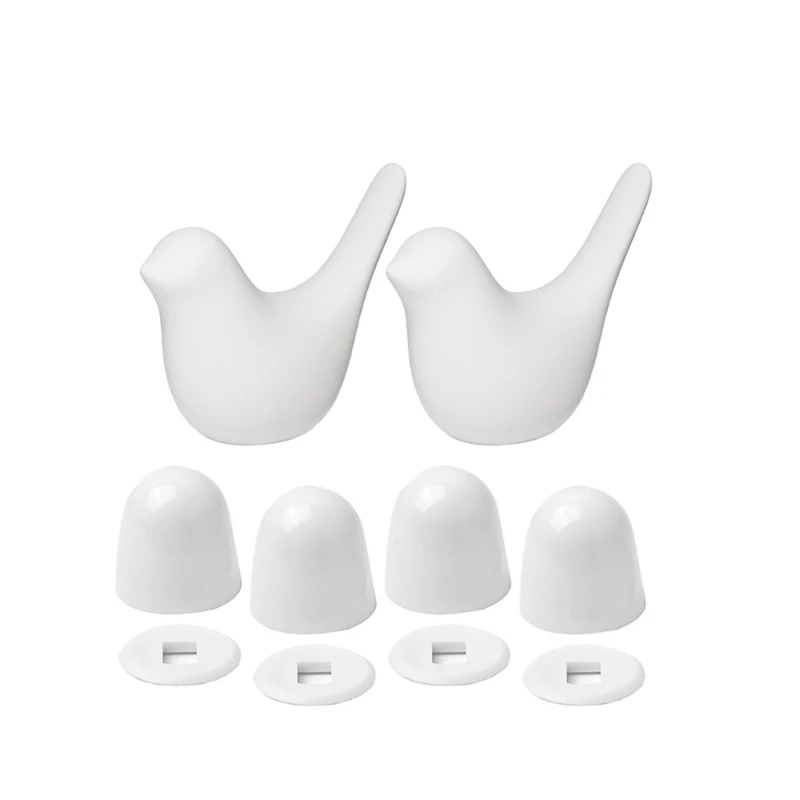 57BA Ceramic ABS Bird Shaped Toilet Bolt Caps Motorhome Bathroom necessary Rust Proof Cover Easy Fit Design Enhances Bat