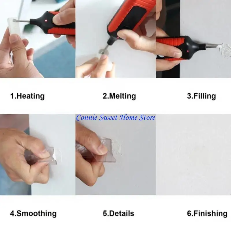 

LXAF набор для крепления настенной плитки к царапинам, расплавитель воска, 11 цветных аксессуаров для ремонта бесшовных и