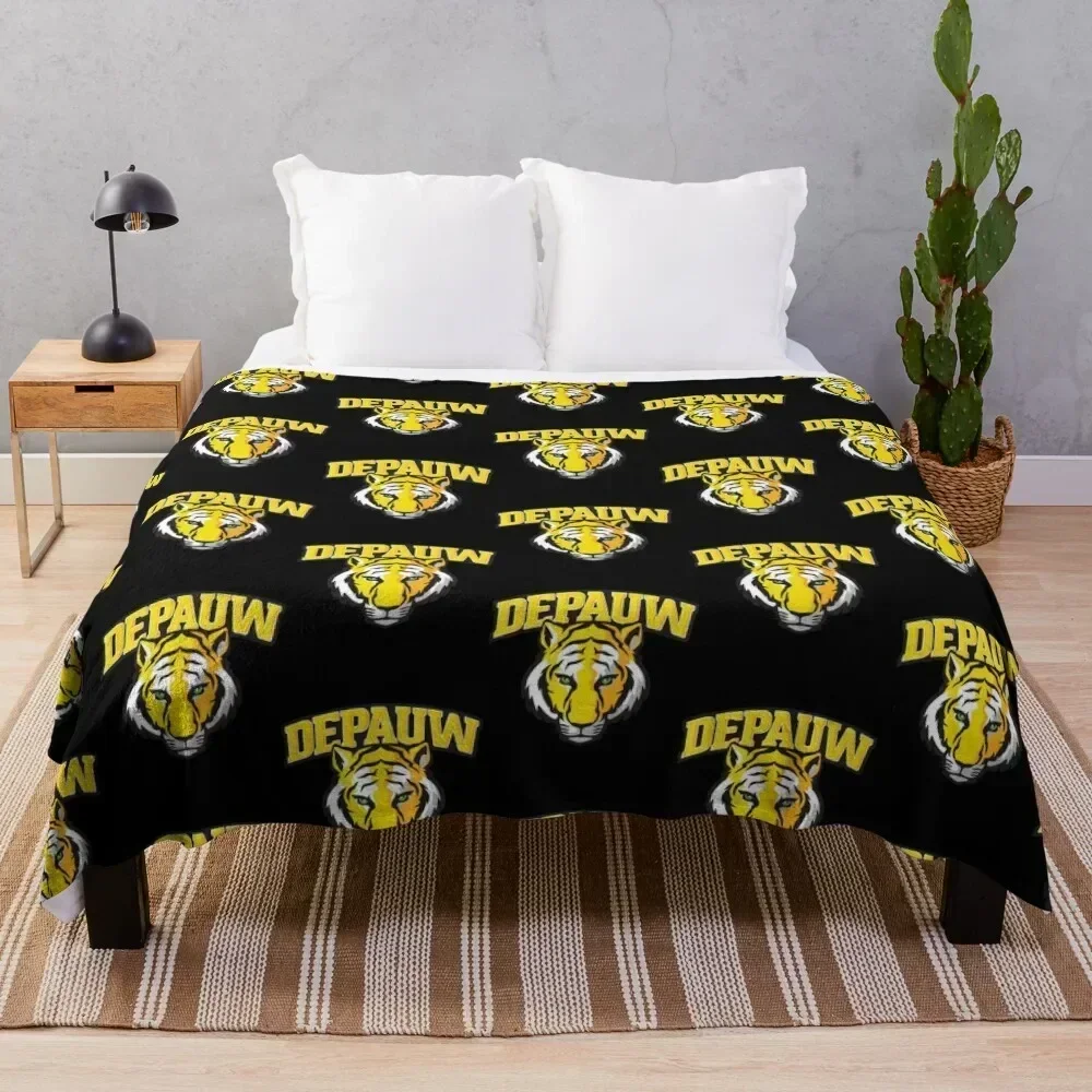 

Depauw University Tigers Throw Blanket sofa bed Picnic Blankets