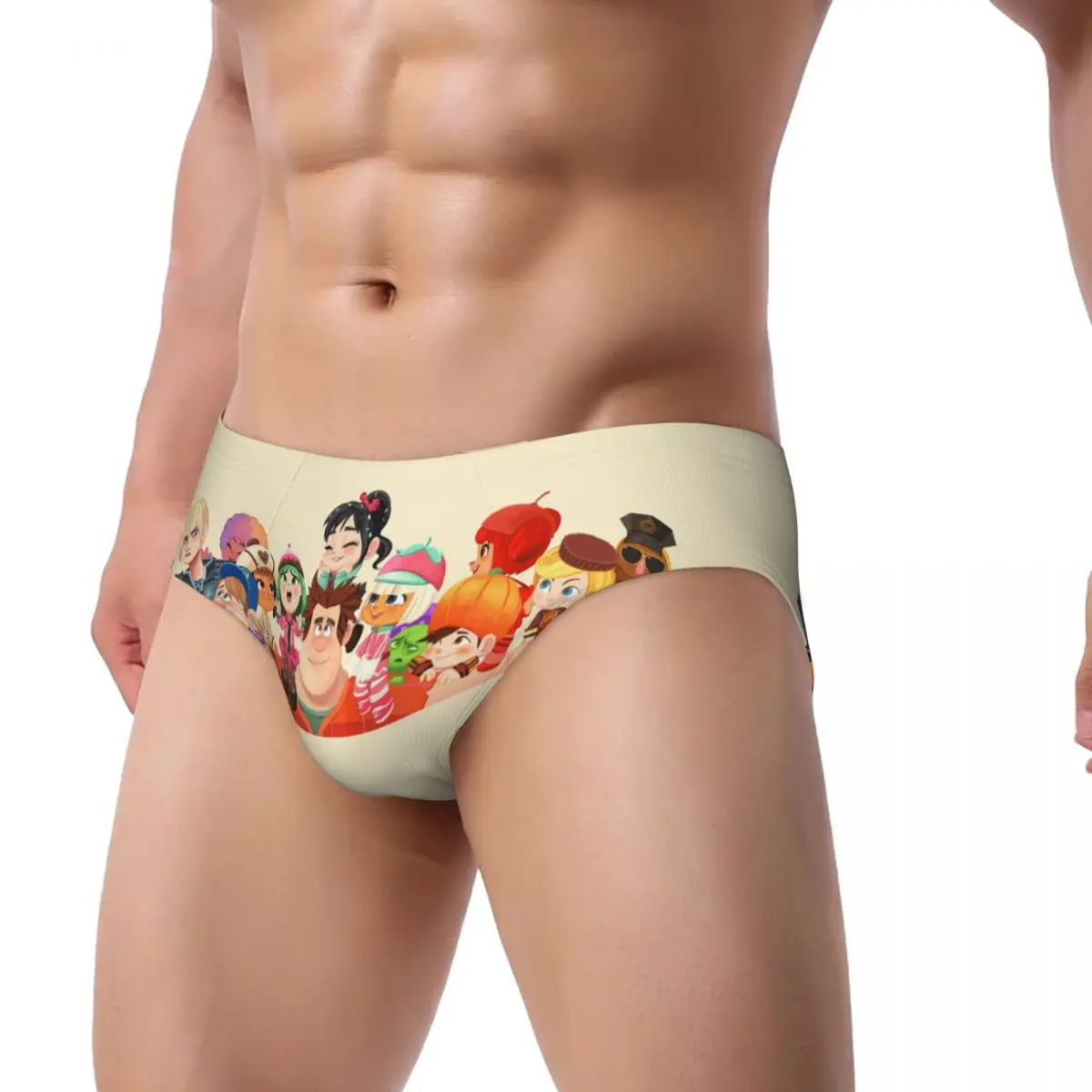 Custom Wreck-It Ralph Character Briefs Underwear Men\'s Comfortable Stretch Panties