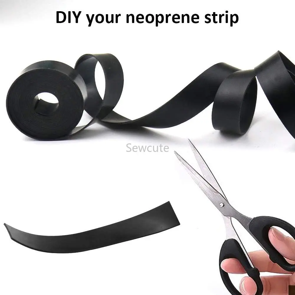 Neoprene Rubber Strips Rolls Solid Rubber Sheet for DIY Gasket Warehouse Pads Seals Weather Stripping Crafts Flooring Supports