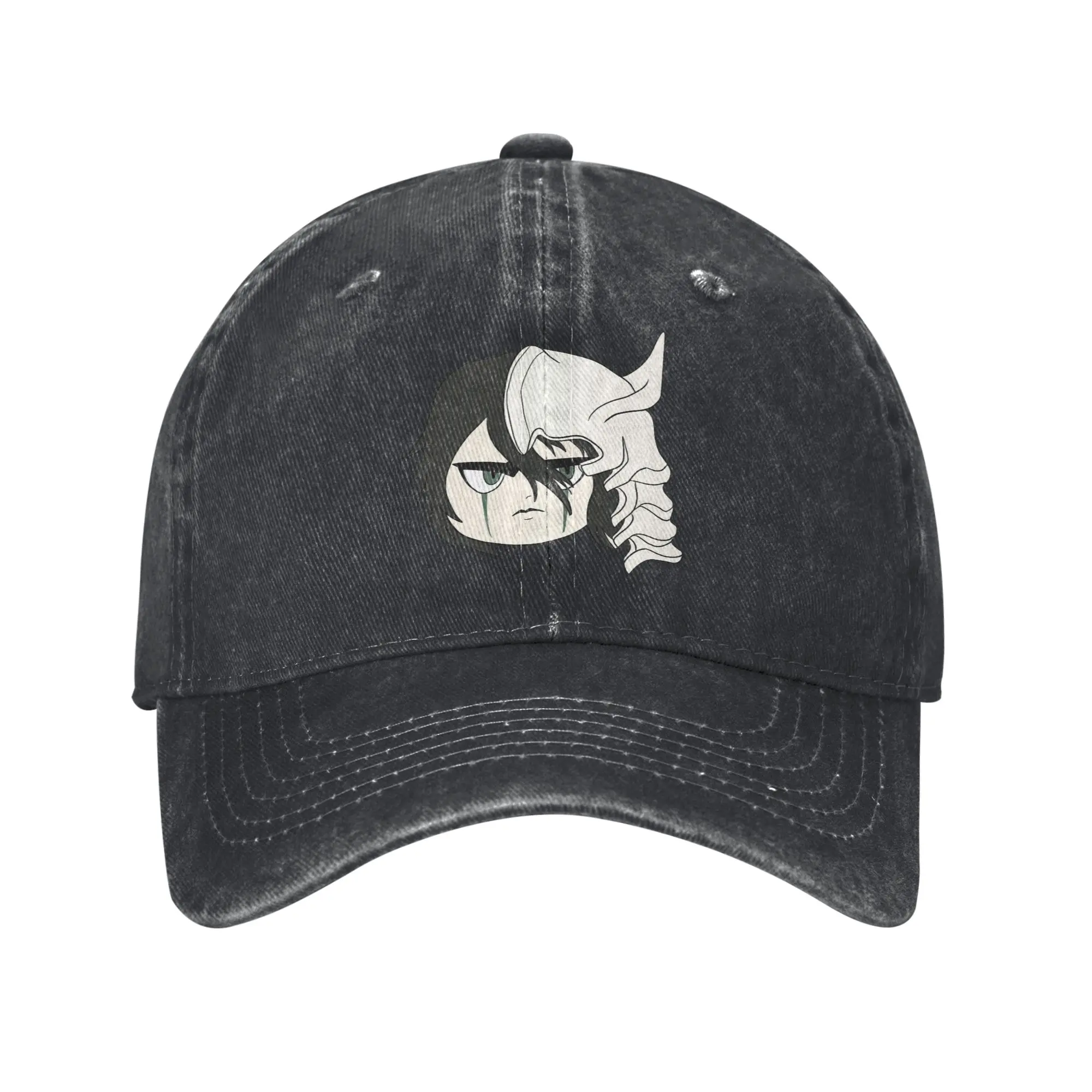 Summer Ulquiorra Chibi Head bleachs Baseball Cap Sun  Adjustable Washed Trucker Hat Unisex-Teens Outdoor Sport Baseball Caps