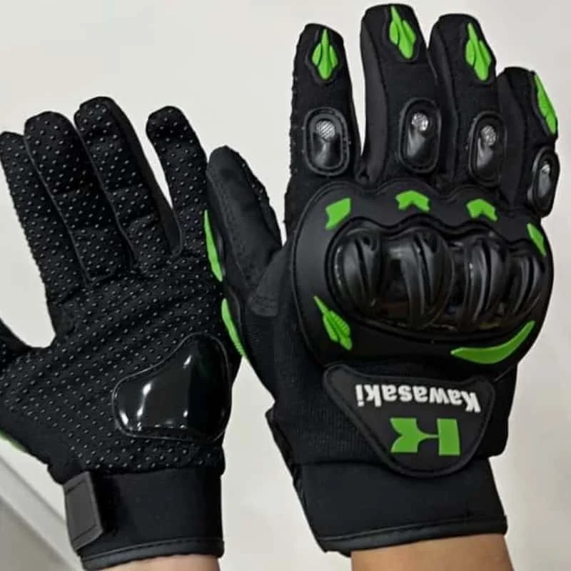 

New Kawasaki Full Finger Motorcycle Gloves Non-slip Wear-resistant Motocross Racing Gloves Men's women's cycling gloves