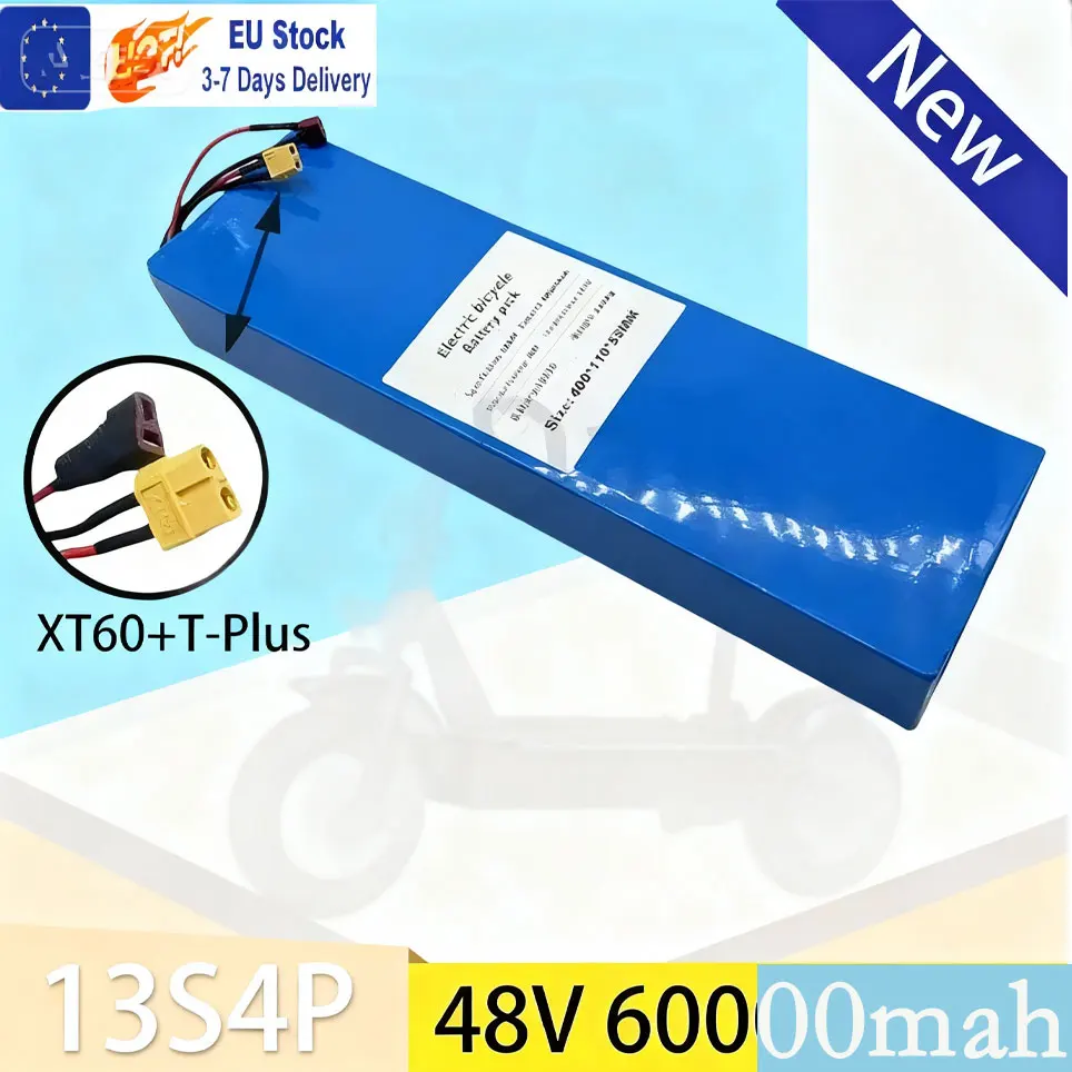 حزمة بطارية ليثيوم 48 فولت 60000 مللي أمبير في الساعة 14 أمبير 13S4P 18650 مع BMS مناسبة لـ Kugoo M4/M4 Pro/أقصى سرعة لاستبدال البطاريات المدمجة #1