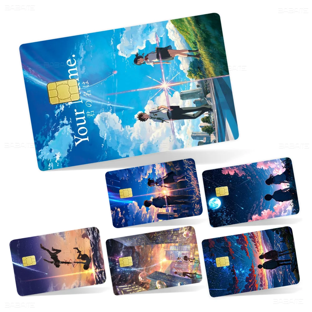 

Japan Anime Your Name Anime Matte Front Skin Film Sticker Cover For Small Chip Credit Card Debit Card
