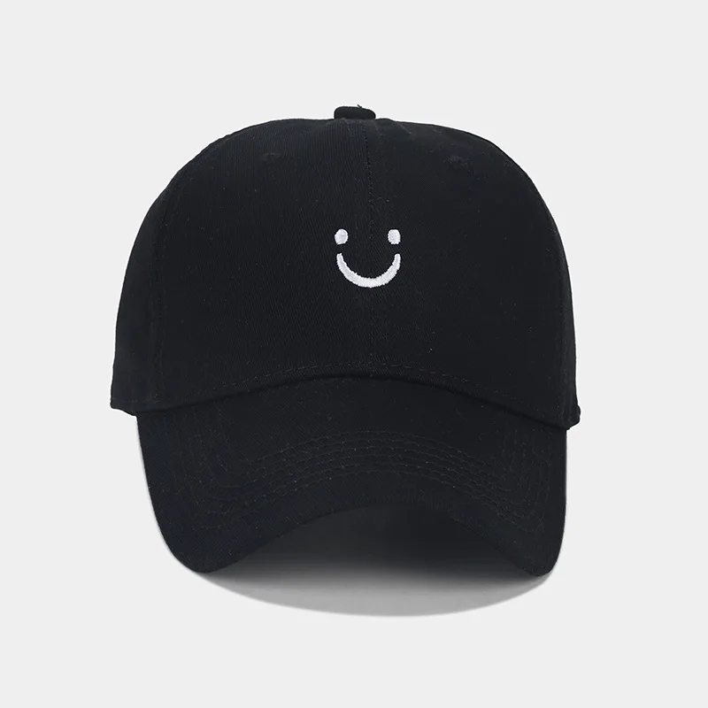 Smiley Face Trucker Hat Washed Dad Hat for Men Women Cute Baseball Caps Unstructured Smile Embroidered Hat