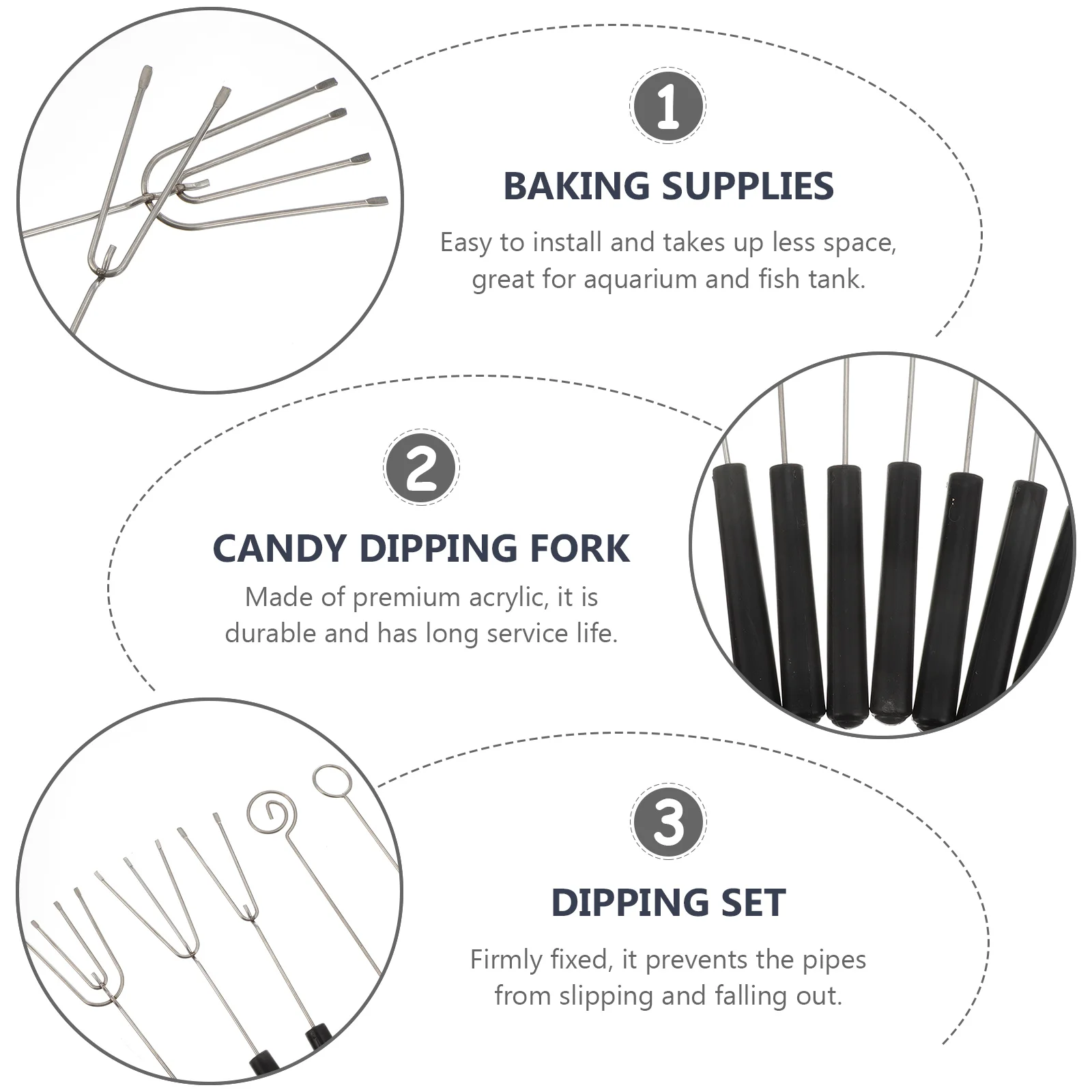 

Decorating Chocolate Fork Set Candy Making Accessories Baking Supplies Stainless Steel