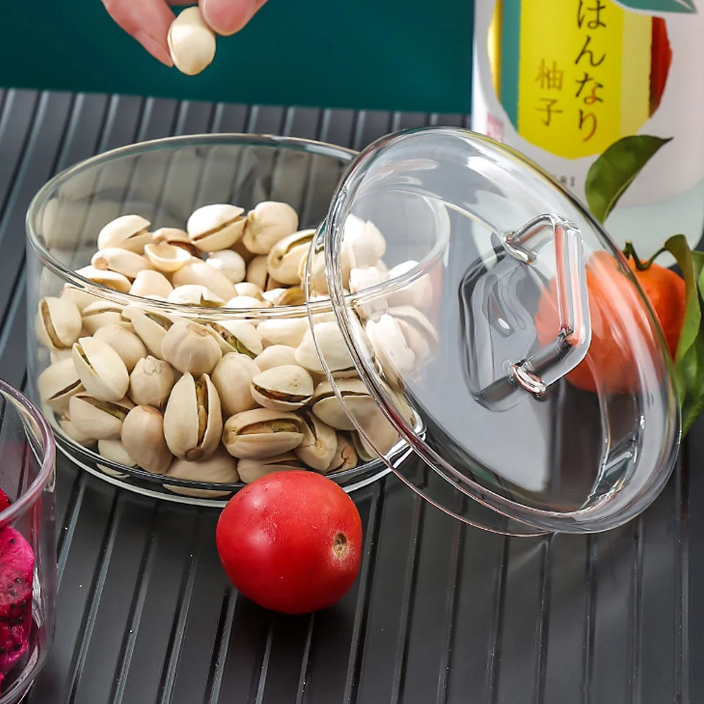 حاويات فواكه زجاجية مزدوجة الطبقات مع أغطية 400 مل 2 عبوة أوعية تخزين شفافة للوجبات الخفيفة والآيس كريم للاستخدام المنزلي في المطبخ #1