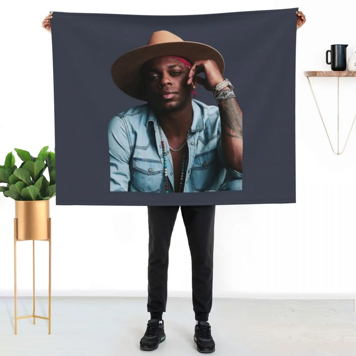 Jimmie Allen Throw Blanket Hair Luxury Bed linens Bed Fashionable Luxury Throw Decoratives Blankets