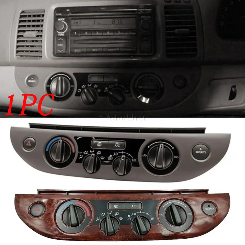 1PC Gray/Peach Wood Car Air Conditioning Vent Control For TOYOTA CAMRY 2002-2007 Outlet Panel Button Central Control Knob Cover
