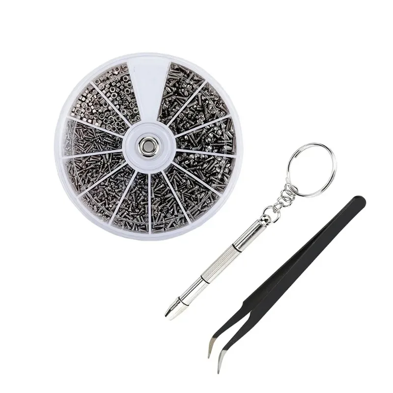 600 قطعة 12 نوعا من مسامير صغيرة من الفولاذ المقاوم للصدأ تشكيلة صواميل الإلكترونيات للمنزل مجموعة أدوات المحمولة M1 M1.2 M1.4 M1.6 مسامير #2