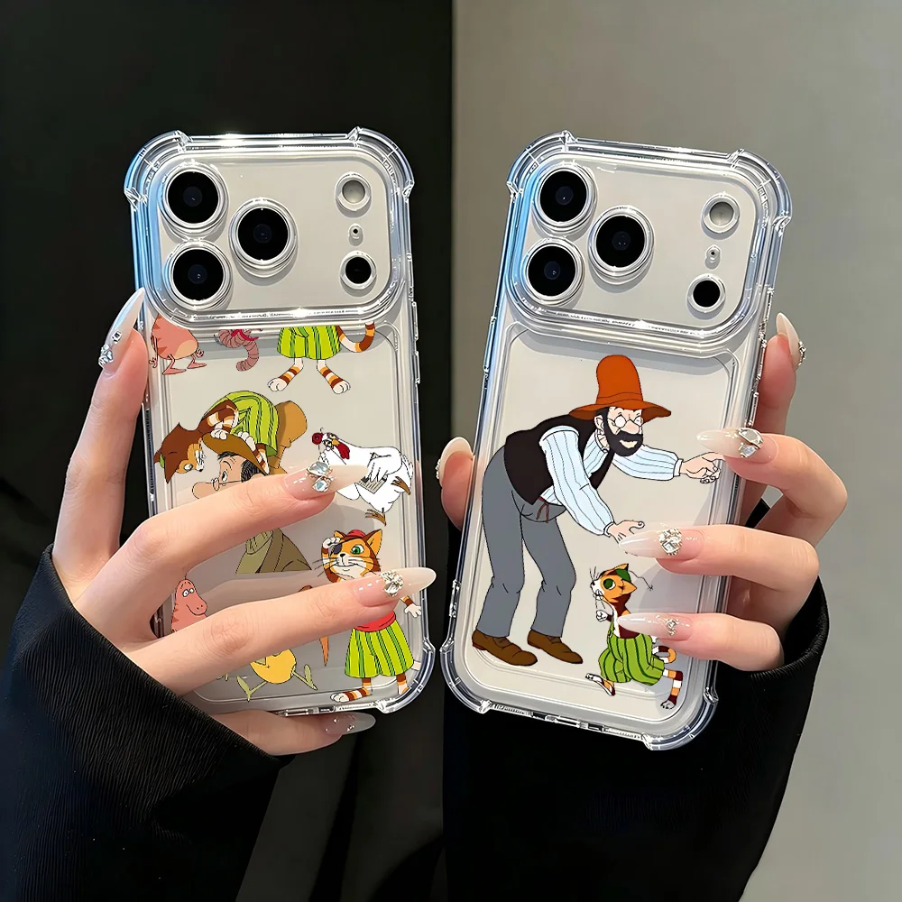 HOT Cartoon Pettersson und Findus Phone Case For Samsung A37 A57 A17 A07 A06 A56 A26 A33 A54 A36 A35 A34 A25 A24 A23 A16 4G 5G