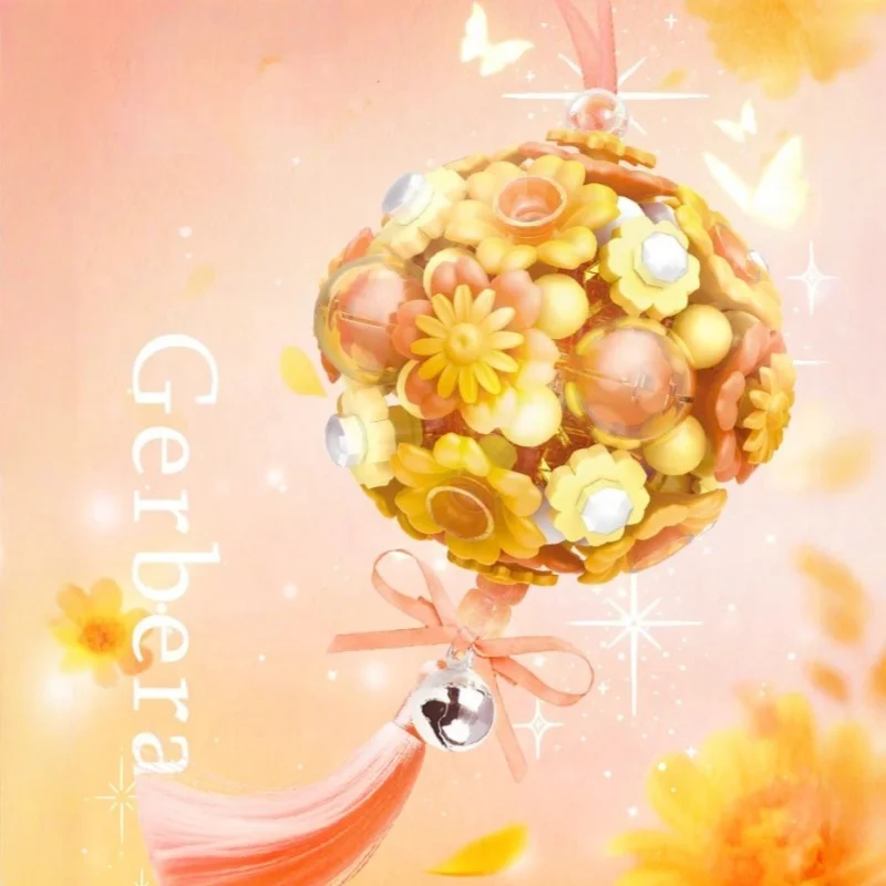 

Building Blocks Flowers Hydrangeas Sunflowers Clover Creative Assembly Hanging Decoration Wind Chimes Birthday Gift