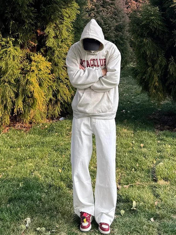 

Американские белые джинсы High Street для мужчин, удлиненные, слегка расклешенные, стильные, элегантные, для весенне-осеннего сезона