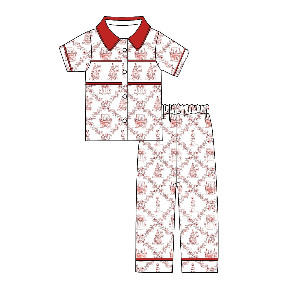 Wholesale Children Christmas Pajamas Christmas Tree Clothing Set Boys Girls Nutcracker Pajamas Sets