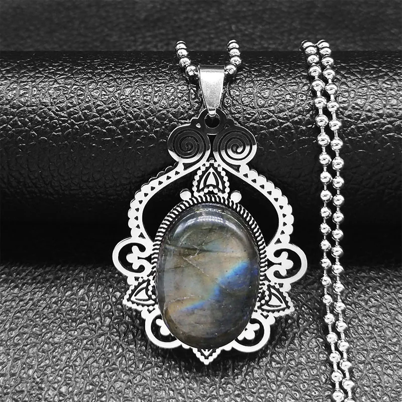 Bohemia Stainless Steel Flash Stone Flower Chain Necklaces Women Silver Color Necklaces Jewelry colier femme N3695S04