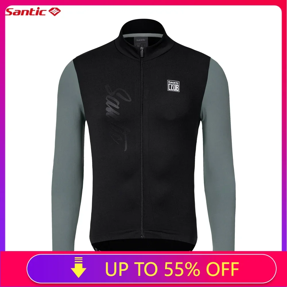 Santic Winter Men Cycling jackets Long Sleeves Cycling Jerseys  Fleece Keep Warm Road Bike Tops MTB Jerseys WM3C01157