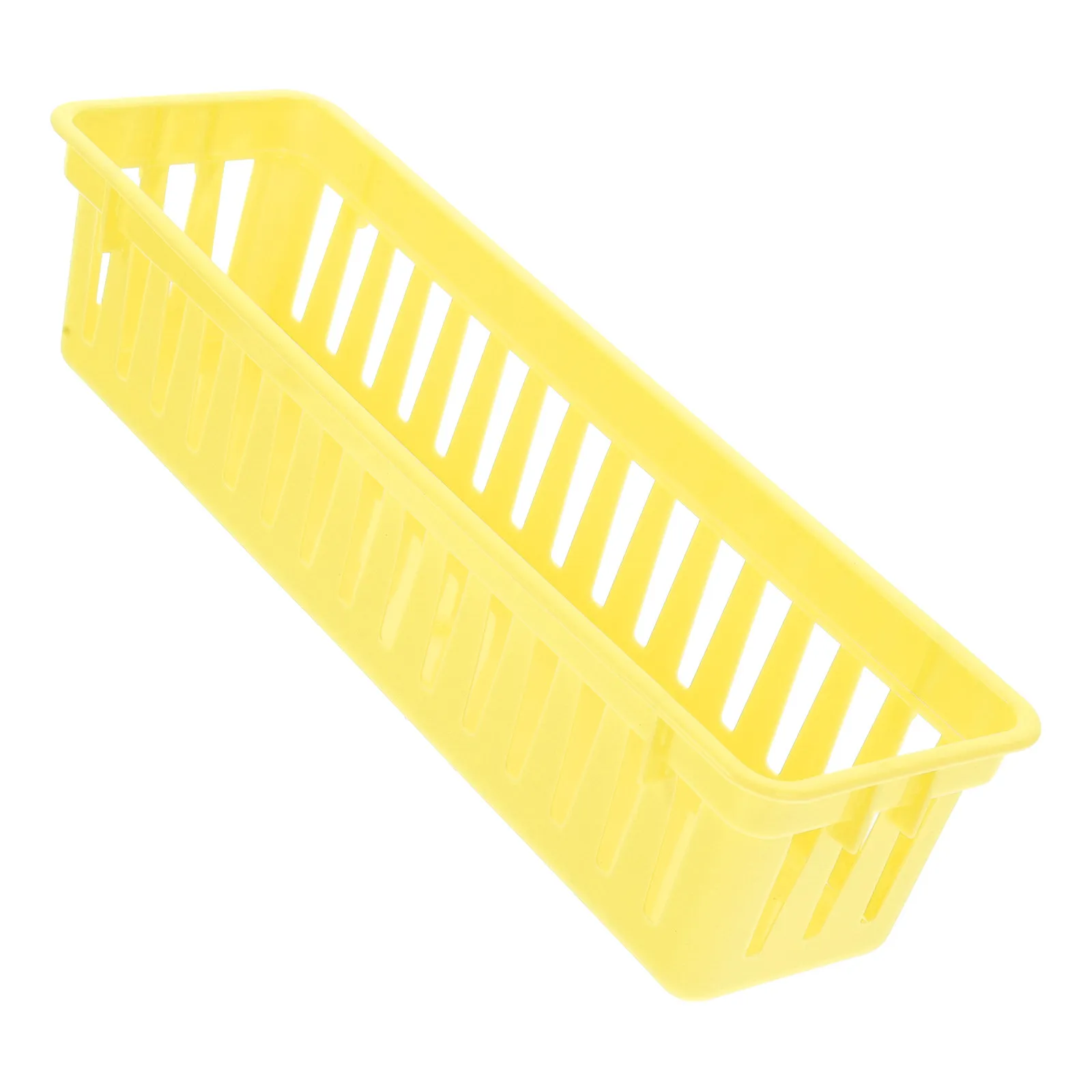 Plastic Desk Pencil Holder Basket Bright Colors Long Tapered Design Classroom Storage Bin for Students Teachers