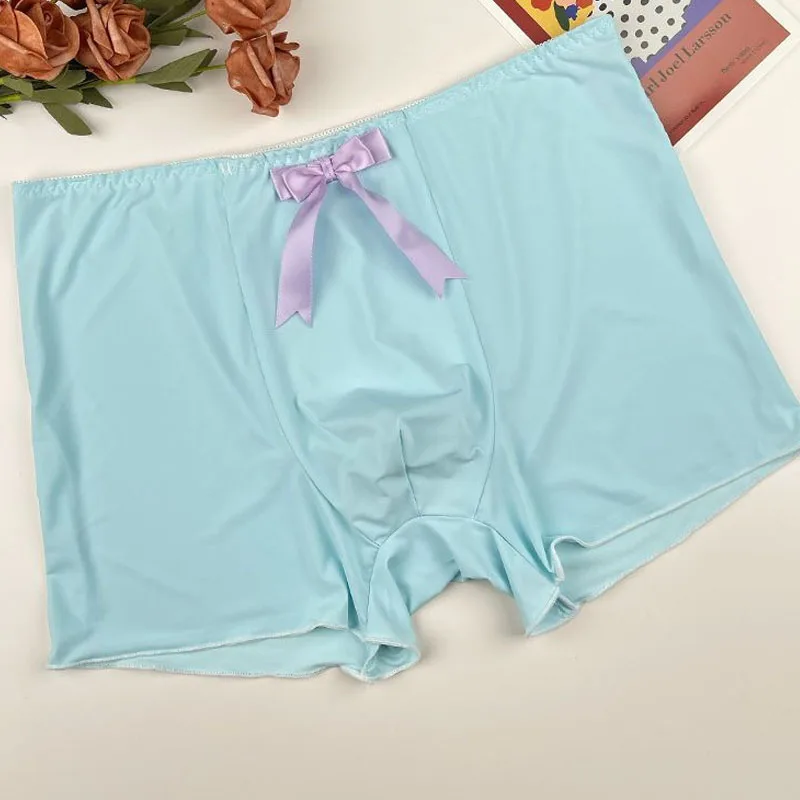 Men's Underwear Cross dressing Bowtie Convex Pouch Boxer Briefs Live Show Dance Sexy Costumes FKK Party