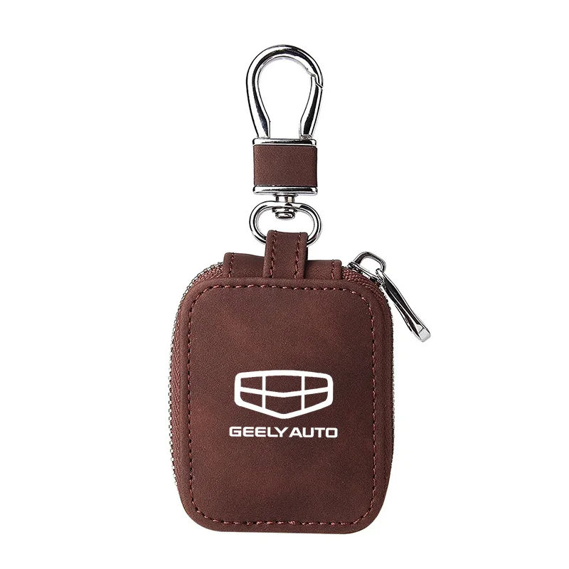 

Новый высокомодный кожаный автомобильный логотип, новый чехол для Bluetooth-гарнитуры с защитой от потери для Geely Manjaro Atlas Emgrand Coolray GX3 EC7 Tugella