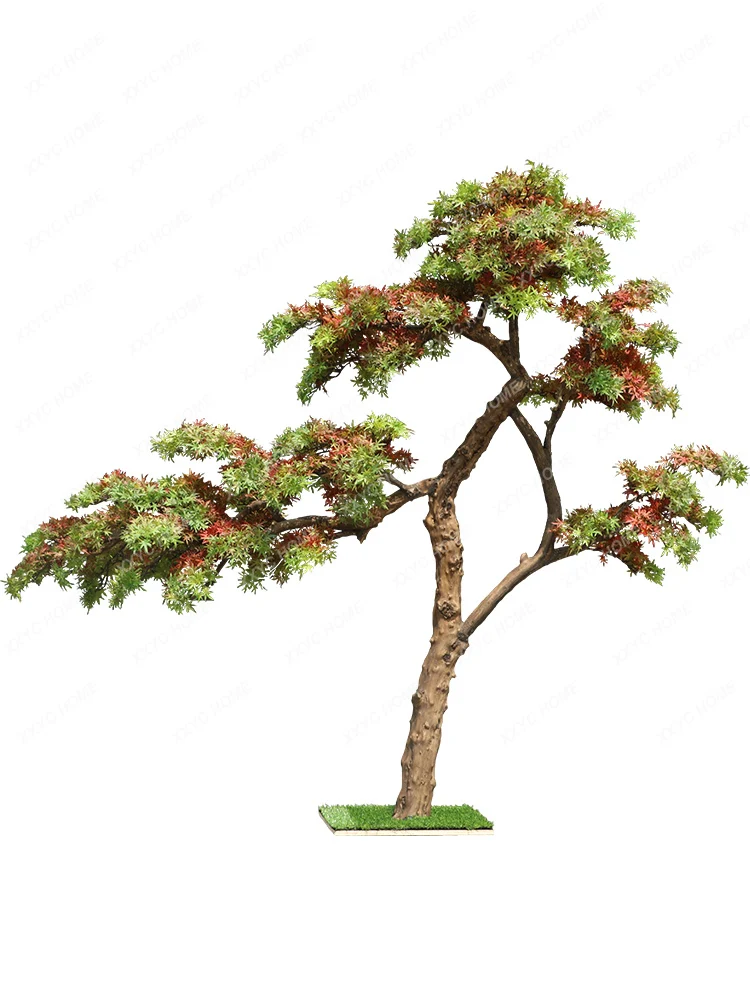 Simulation Two-Color Maple Indoor Floor-Standing Decorations Fake Trees