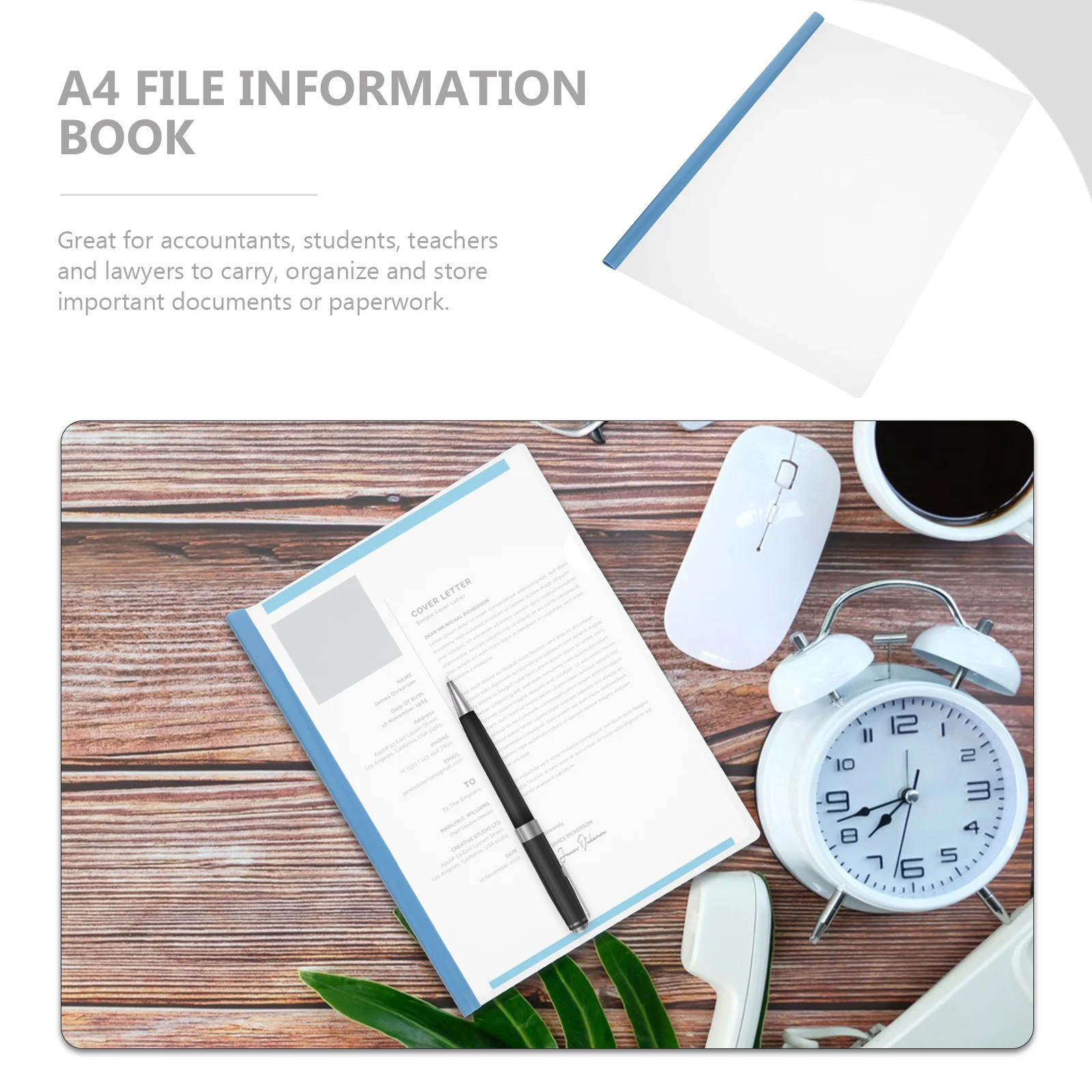 10Pcs File Folders Sliding Bar Clear Organizer Practical Document Holder for A4 Files Office School Folders