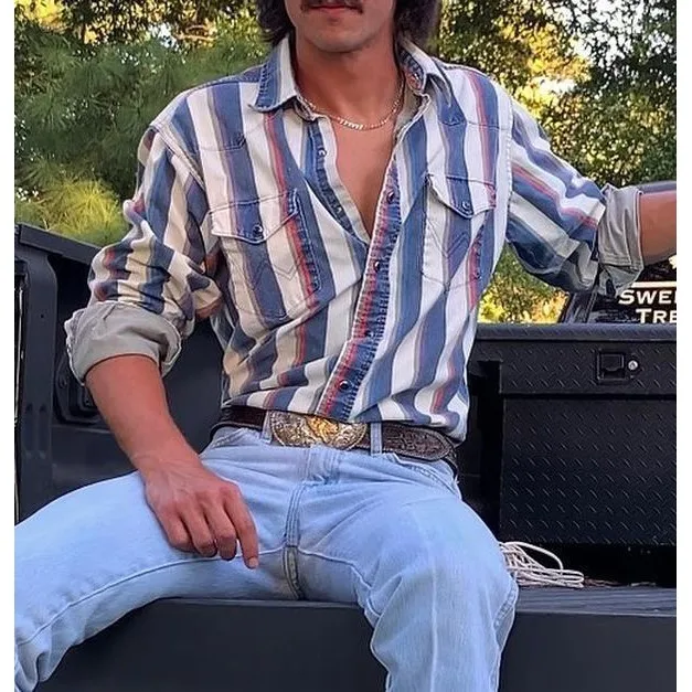 

Новая мужская повседневная одежда irt Z3633 с застежкой на талии и принтом из искусственной кожи ort Sve Collar Cleanfit Sle для среднего возраста A...