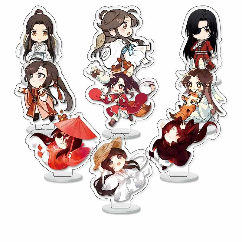 Anime Figura Acrílico Stand Placa Modelo, Sinal em pé para o amigo, Sinal em pé para Decoração de Mesa, Xie Lian, Hua Cheng, Tian Guan Ci Fu, 9