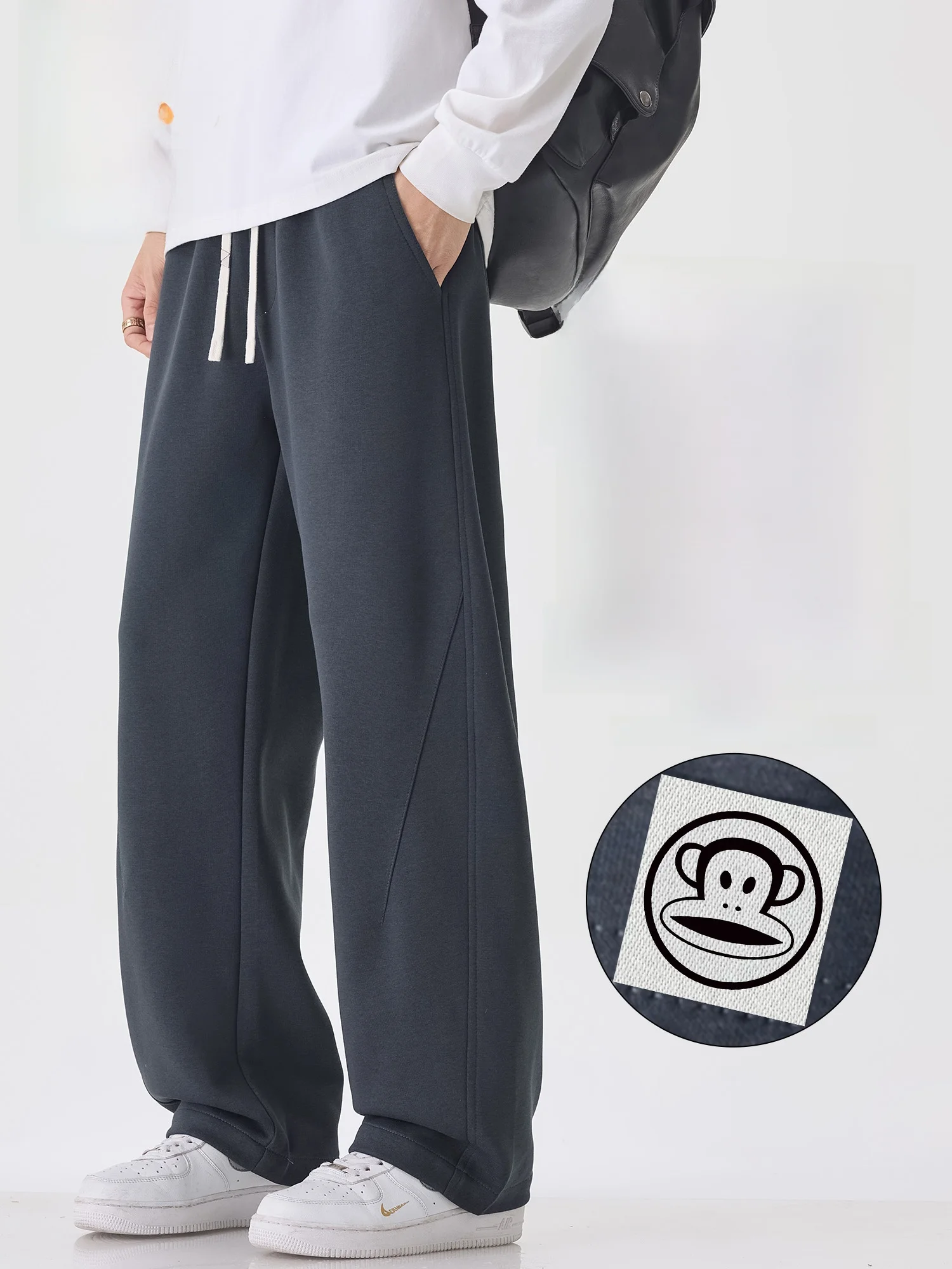 

Мужские повседневные брюки Paul Frank Heavyweight Dstring: Новинка весенней коллекции, комфортные, прямого кроя, свободные, для отдыха