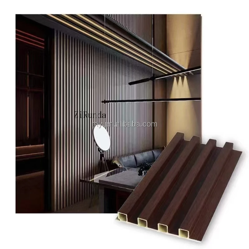 Customized waterproof wood plastic exterior wall panel used for building facade cladding and outdoor decorative corrugated board