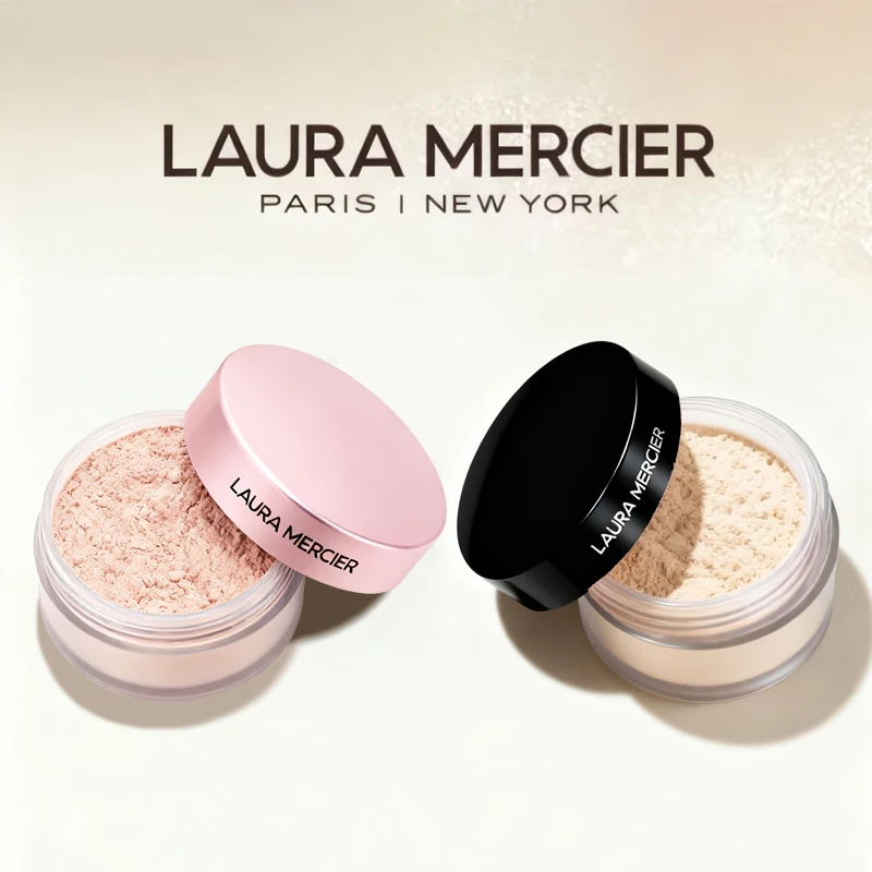 بودرة LauraMercier الشفافة 29 جرام للتحكم في الزيت، بودرة خافي عيوب المسام غير اللامعة، لون البشرة غير المستوي، تخلق مكياج قاعدة مثالية
